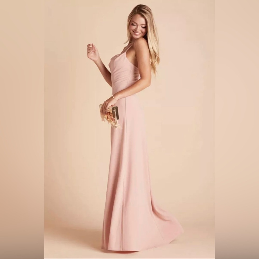 Birdy Grey Blush Pink Cowl Neck Bridesmaid Dress - Picture 6 of 10